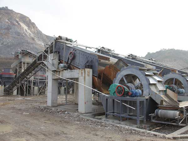 Процесс завода по производству гранитного песка